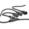 Digitus Napájecí kabel Rozbočovací, C14 - C13 2x, M / F, 1,7m, H05VV-F3G 1.0qmm / 0.75qmm, bl