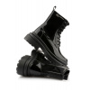 SNEHULE KARL LAGERFELD KLJ WEDGE PUFFA BOOT BLACK PATENT LTHR