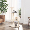 vidaXL Škrabadlo pre mačky so sisalovými stĺpikmi krémové 119 cm - Krémová - 228943-234808