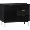Livetastic ŠIROKÁ KOMODA, čierna, zlatá, 100/80/40 cm - Predsieňové programy - 007968032201