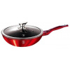 BERLINGERHAUS BERLINGERHAUS Panvica WOK s pokrievkou s mramorovým povrchom 28 cm Burgundy Metallic Line BH-1265 (BH-1265)