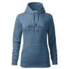 EKG nordic walking žena - Mikina dámská Cape s kapucí - XL ( Denim )