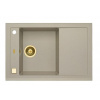 Alveus FORMIC 30 kuchynský granitový drez so sifónom 76x5,spodná montáž Pebble+prepad gold 1108028ST+gold