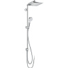 HANSGROHE Crometta E Showerpipe EcoSmart Reno sprchová súprava bez batérie, horná sprcha 1jet 240 x 240 mm, ručná sprcha 2jet, chróm, 27289000
