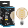 Mexen Vintis Žiarovka filament špirála LED E27, G80, 6W, Teplá - 2700K, 530 lm, jantárová - L165-E27-0627-50