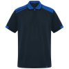 Samuraj unisex antibakteriálna polokošeľa s krátkym rukávom o gramáži 160 g/m2 - Námornícka modrá / Kráľovská modrá, XL