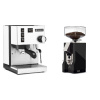 Rancilio Silvia E, white + Eureka Mignon Silenzio 55, CR black