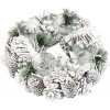 Veniec MagicHome Vianoce, adventný, biely, 32 cm