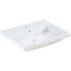 GROHE Cube Ceramic zápustné umývadlo s otvorom, s prepadom, montáž zhora, 600 x 490 mm, alpská biela, s povrchovou úpravou PureGuard, 3947900H