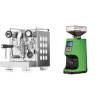 Rocket Espresso Appartamento, white + Eureka Atom 60, kawasaki green