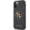Kryt na mobil Guess PU 4G Metal Logo Zadný Kryt pre Apple iPhone 12 Pro Max Grey (3700740504581)