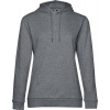 B&C | #Hoodie /women, Dámska mikina s kapucňou, sivá heather mid, XL