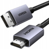 Ugreen DP123 Kábel DisplayPort na HDMI 1,5m 4K 30Hz HDR, nylonový, pre PC a TV