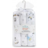INTERBABY | Plienka ZVIERATKA 3 kusy 80x80 cm - BIELO/ŠEDÁ