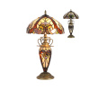 PREZENT TIFFANY 1702 stolná vitrážová lampa 2xE27/60W 1xE14/7W
