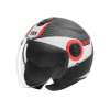 Prilba NOX N182 ROUND (čierna matná/červená) XS