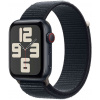 Apple Watch SE Cellular, 44mm, čierne, temne atramentový športový remienok MRHC3QC/A