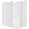 CERANO - Sprchová zástena Walk-in Onyx TL/P - 8 mm - hranatá vzpera - chróm, ryhované sklo - 130x110 cm
