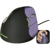 Evoluent Vertical Mouse 4 VM4S optická ergonomická myš, prenos USB, 6 tlačidlo, 2800 dpi, čierna, purpurová; VM4S