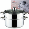 Naparovací hrniec - Varenie v pare hrniec pre oceľ 24cm parníkov 5L (Naparovací hrniec - Varenie v pare hrniec pre oceľ 24cm parníkov 5L)