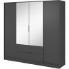 MEBLINE Skriňa so zrkadlom CARLY B grafit