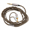 Kabel do słuchawek MMCX 3.5 mm, postriebrený konektor