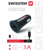 Nabíjačka do auta Swissten usb 1a + kábel micro-usb