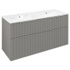 Sapho CIRASA umývadlová skrinka s dvojitým umývadlom 121x66x46cm, agila strip CR121-4343S-21