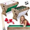 STOLOVÝ FUTBAL VZDUŠNÝ HOKEJ MINI BILARD OTOČNÝ HERNÝ STÔL 3V1 OUTTEC