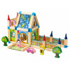 Eco Toys dřevěné stavební kostky budova 6v1
