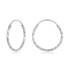GRACE Silver Jewellery Stříbrné náušnice kruhy Francesca - průměr 26 mm, stříbro 925/1000 E-BSE1178-L/304 Stříbrná
