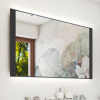 Nimco kúpeľňové LED podsvietené zrkadlo 1000x600 mm 27 W s dotykovým senzorom,Čierny rám ZPC 41004V-90