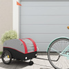 Vozík za bicykel, čierno červený 30 kg, železo-ForU-94139