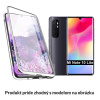Luxria Double Glass Magnetic - Strieborné presklené magnetické púzdro pre Xiaomi Pre Xiaomi: Mi Note 10 Lite