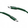 Kábel MobilNET KAB-0254-TYP-TYPEC Dátový a nabíjací pletený USB-CUSB-C, 3A, 60W, 1m, zelený