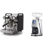 Rocket Espresso Mozzafiato FAST V, black + Eureka Atom 60, chrome