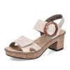 Dámske sandále RIEKER 63850-60 béžová S5 40