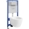 Mexen Carmen súprava podomietkového WC rámu Fenix Slim s WC misou, biely lesk - 6103388XX00