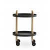 Normann Copenhagen Príručný stolík Block Table Ø 45 cm – čierny/jaseň