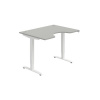 Hobis Pracovný stôl Motion Ergo, ZO, 2S, 120x70,5-120,5x90 cm, sivá/biela