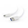 Gembird Kabel CABLEXPERT USB 3.0 A - USB-C M/M, 1m, bílý CCP-USB3-AMCM-1M-W