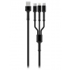 Colorway CW-CBU3003-GR Nabíjecí 3v1 Lightning+MicroUSB+USB-C, 4A, 1,2m, šedý