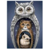 NORIMPEX Diamantové maľovanie Sovie matrioška 30x40cm