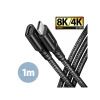 AXAGON BUCM32-CF10AB prodlužovací kabel USB-C (M) - USB-C (F), 1m, USB 20Gbps, PD 240W, ALU, oplet