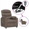 VidaXL Elektrické masážne kreslo, sivohnedá (taupe), látka