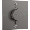 Hansgrohe ShowerSelect Comfort E, termostat pod omietku pre 2 spotrebiče, kartáčovaný čierny chróm, HAN-15572340