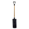 Rýľ štychar 52 cm, čierny lak s bukovou násadou, PVC rukoväť