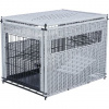 Interiérový kennel, M: 58 x 60 x 77 cm, polyratan, svetlosivá světlešedá