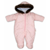 Kombinéza s kapucňou a kožušinkou Baby Nellys ®prošívaná - sv. ružová, veľ. 68 Baby Nellys