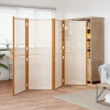 vidaXL 4-panelový paraván krémovo-biely 280x180 cm - Krémová - 150070-2640
